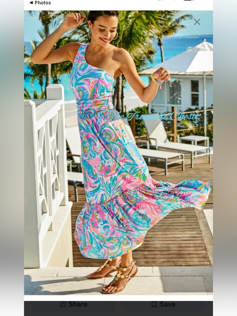 LILLY PULITZER SIZE MEDIUM MOONEY MIDI DRESS *CARNIVALE CORAL* MULTI - Picture 2 of 10